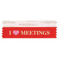 Custom Name Badge Ribbon with 2 Color Imprint (4"x1 1/4")